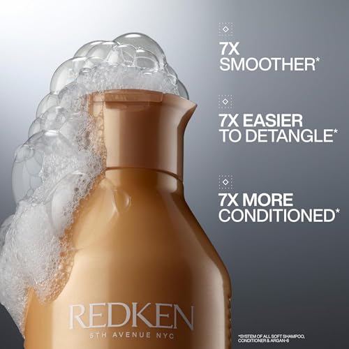 REDKEN All Soft Shampoo and Conditioner Set for Dry or Brittle Hair - Provides Intense Softness and Shine
| REDKEN All