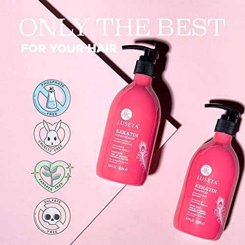 Luseta Keratin Shampoo and Conditioner for Color Treated Damaged & Dry Hair
| Keratin Hair Treatment for Smoothing and