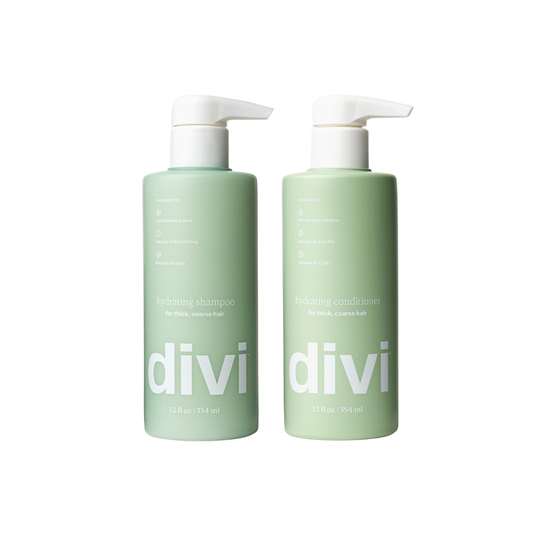 Divi Hydrating Shampoo and Conditioner Set for Women and Men - Gently Cleanses and Hydrates Hair
| Divi Hydrating Shamp