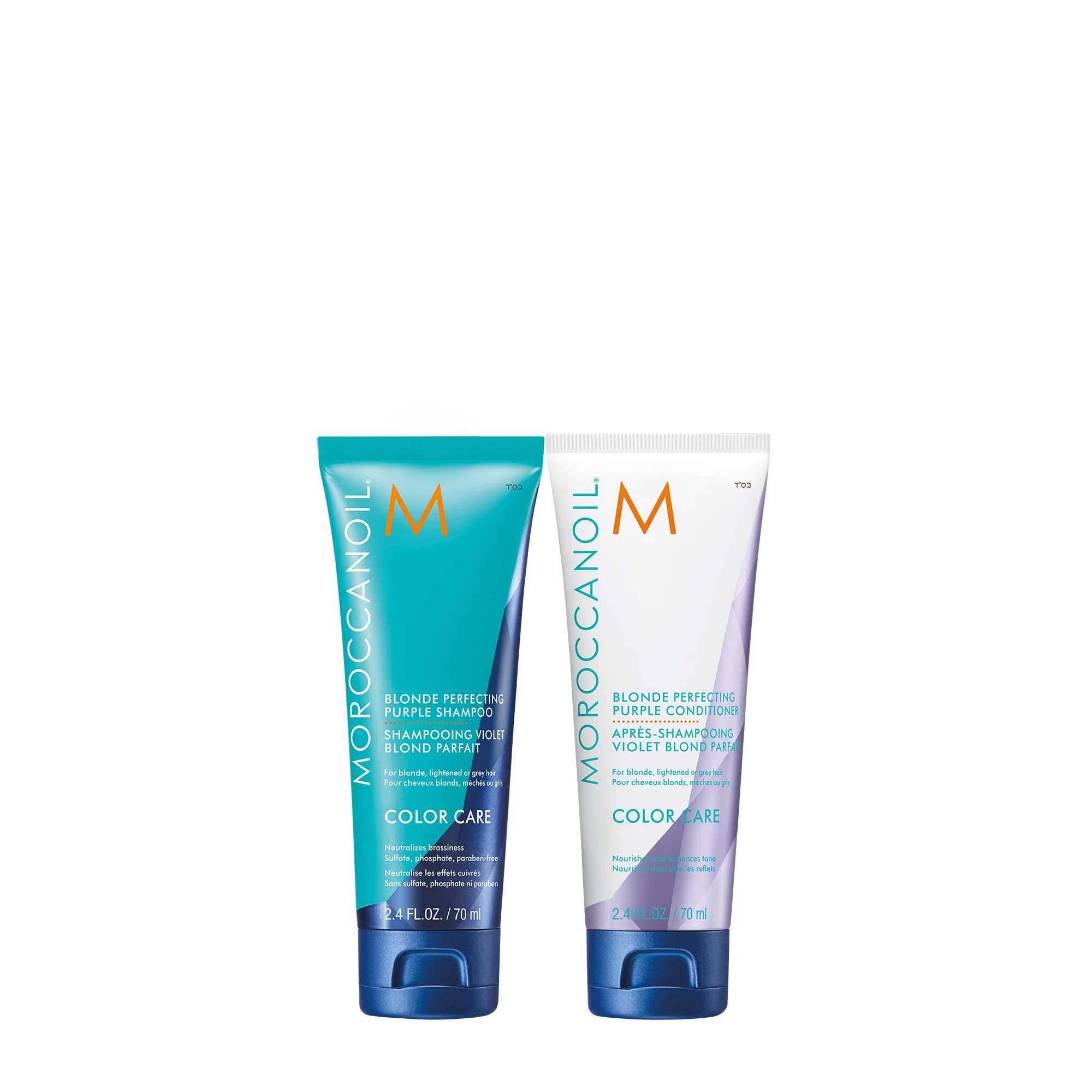 Moroccanoil Blonde Perfecting Purple Shampoo And Conditioner Bundle for Blonde Hair Maintenance and Dullness Reversal
|