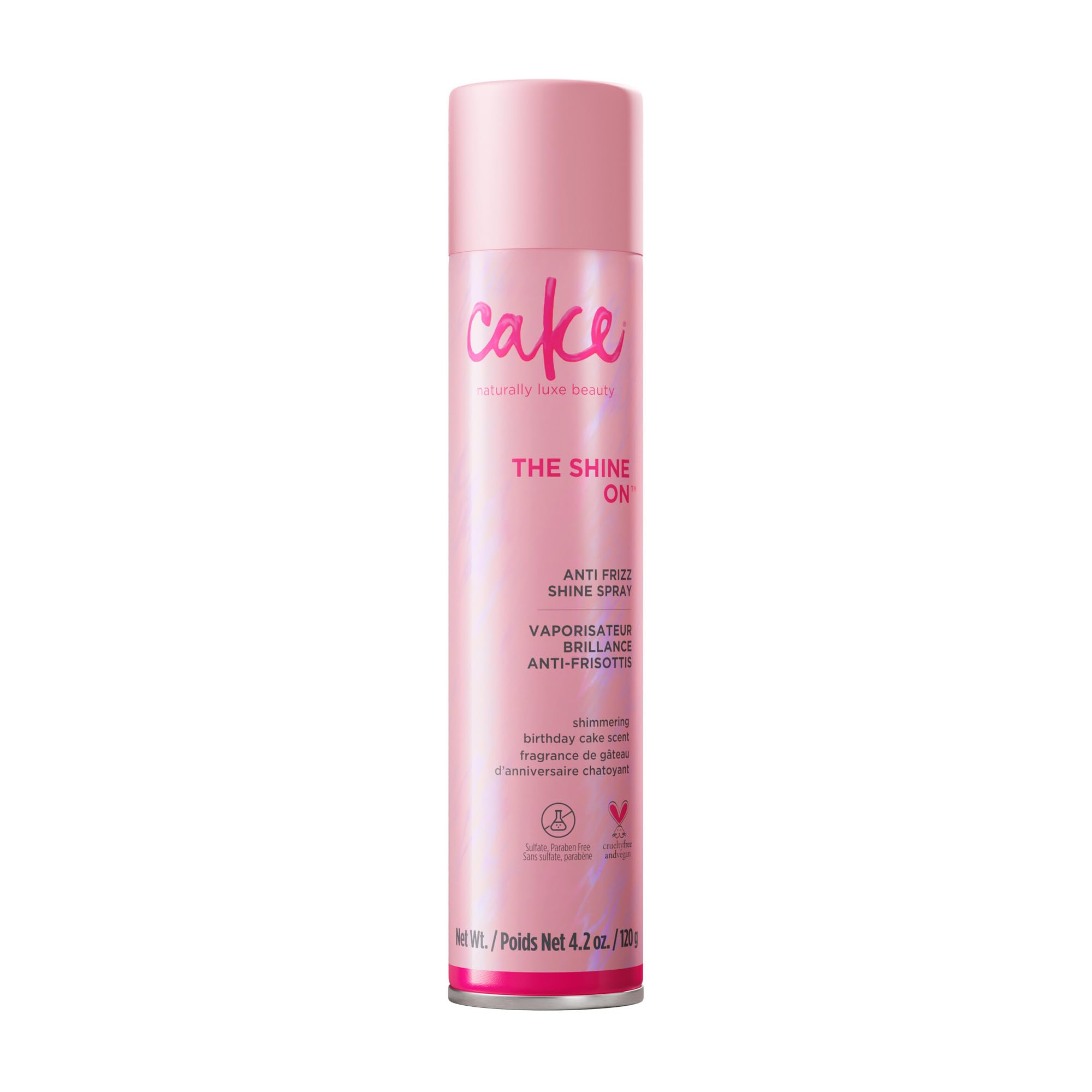 Cake Beauty Anti Frizz Shine Spray for Smooth, Frizz Free, Shiny Hair - Safflower, Sweet Almond, Moringa & Argan Oil - A