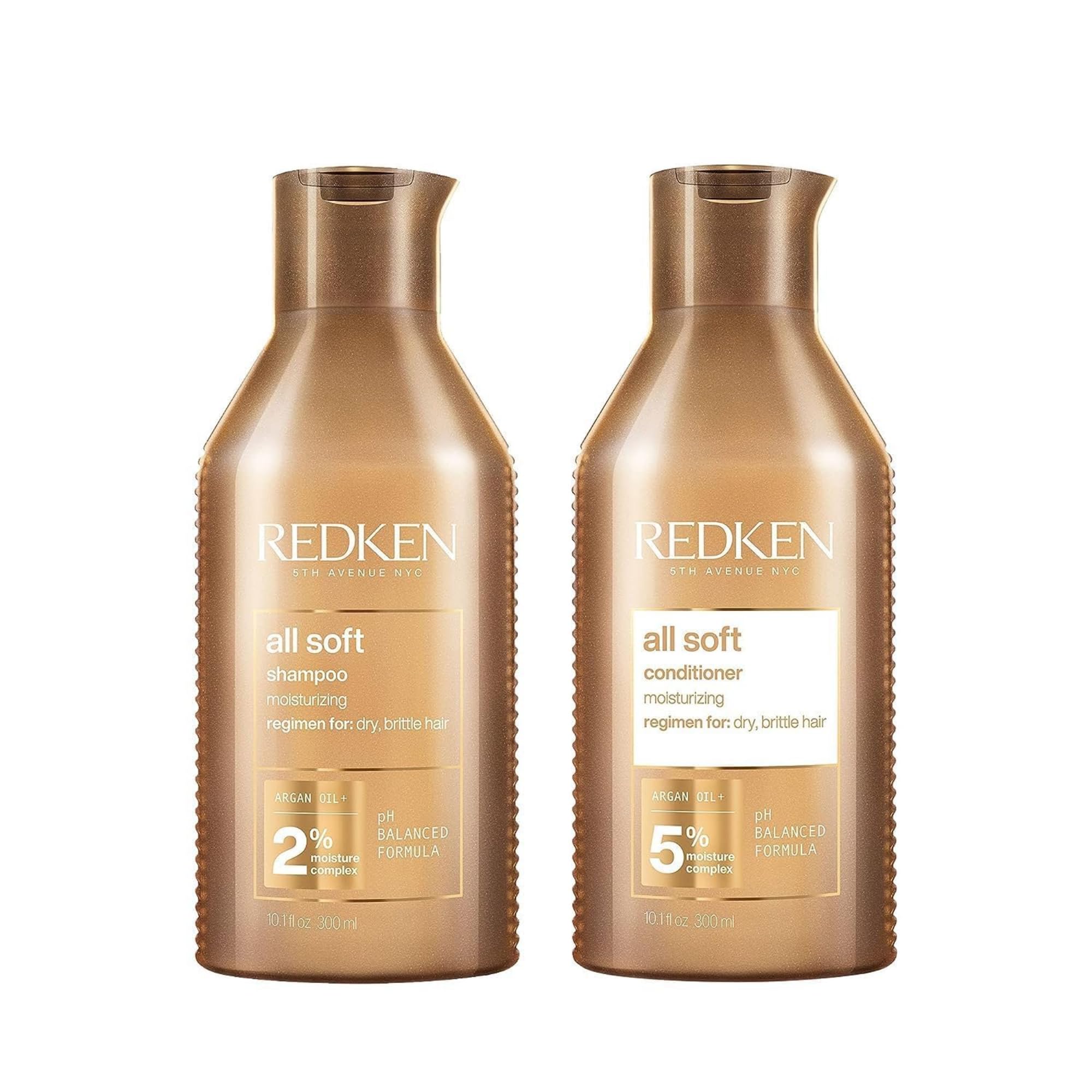 REDKEN All Soft Shampoo and Conditioner Set for Dry or Brittle Hair - Provides Intense Softness and Shine
| REDKEN All